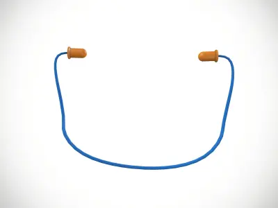 Ear plugs Low-poly 3D model