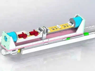 Double work position platform 3D model