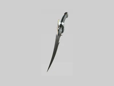 Medieval Dagger 01 Dark - Fantasy Character Weapon Low-poly 3D model
