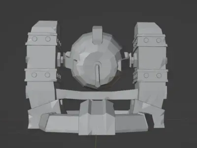 Cannon 3D model 9