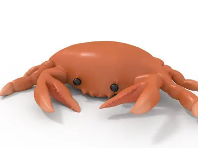 Crab Rigged Orange 3D model