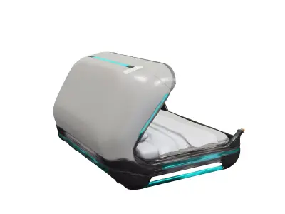 Retro scifi bed 3D model