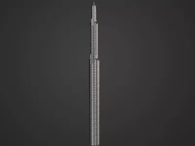 SciFi Building 8 Low-poly 3D model