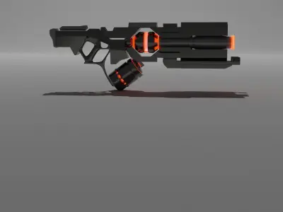 futuristic Gun Free 3D model