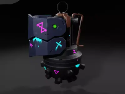 Jinx grenade from the cartoon Arcane Low-poly 3D model