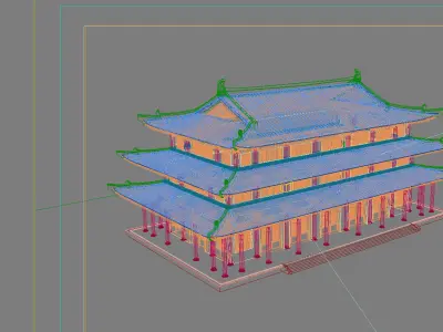 Chinese Style Architecture 3D model 43