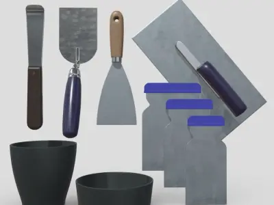 Industrial Tool Pack Low-poly 3D model