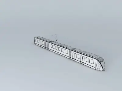 Tram metro train Free 3D model