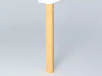 wooden hammer Free 3D model