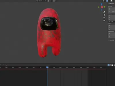 AMONG US MODEL Low-poly 3D model