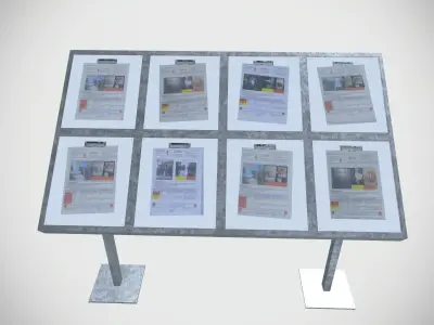 Notice board Low-poly 3D model purchase