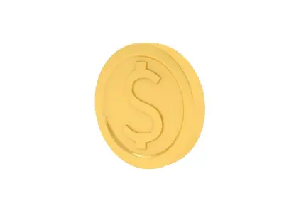 dollar coin 3D model