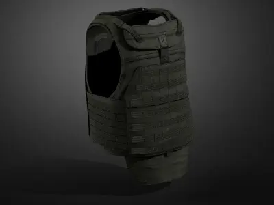 Army vest Low-poly 3D model