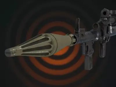 Military-Grade RPG Launcher Steel Vanguard 3D model