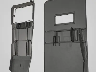 Tactical Arm Shield 2 Types Low-poly 3D model