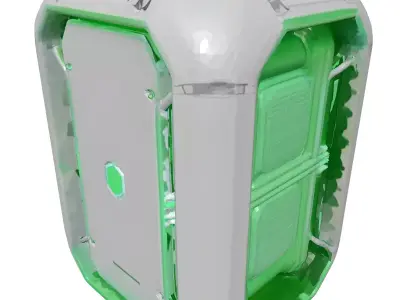 Futuristic SciFi Power Cell Container 3D model