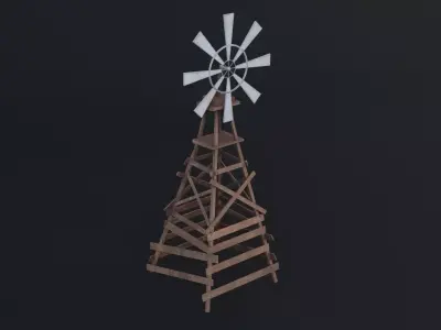 Old Wind Vane - Game Ready - Low Poly PBR 3D Model Low-poly 3D model