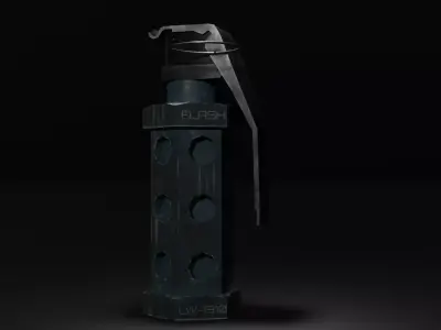 smoke flash grenade Free low-poly 3D model