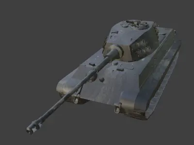 king tiger tank Low-poly 3D model