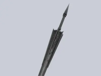 Fantasy lance Low-poly 3D model
