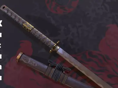 Katana - Sword Low-poly 3D model