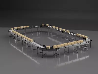 Conveyor Belt 3D Model 3D model buy