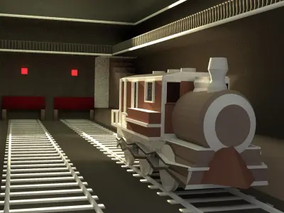 Train platform train platform 3D model not textured  Free 3D model
