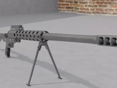 Serbu RN50 rigged 3D model