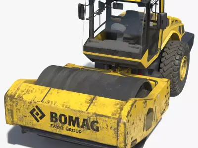 BOMAG BW226 DH5 Single Drum Compactor Dirty 3D model