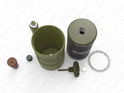 POB fragmentation jumping land mine of RF 3Dprintable moulage 3D model