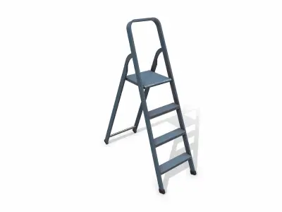 Old Metal Step Ladder Low-poly PBR Low-poly 3D model