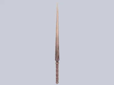 Wooden sword Low-poly 3D model order