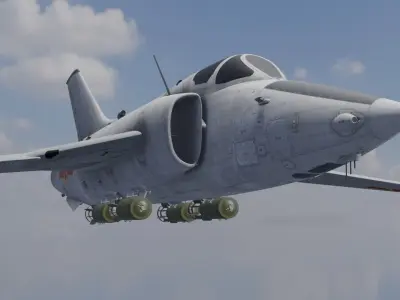 Airplane 3D Model  Low-poly 3D model purchase