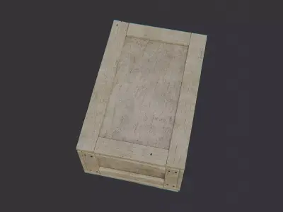 Wooden Shipping Crate 24x32x48 Low-poly 3D model