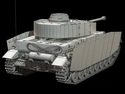 Panzer IV Ausf H - Base Mesh 3D model