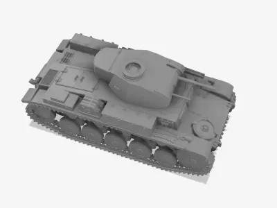 Panzerkampfwagen II Ausf F - Scale 1-100 3D print model