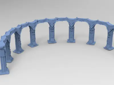 Ancient Mars stone pillar 2 3D model