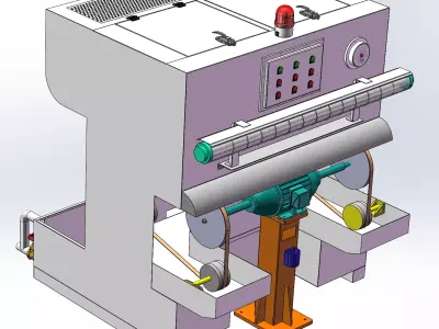Integrated dust removal belt polishing machine 3D model