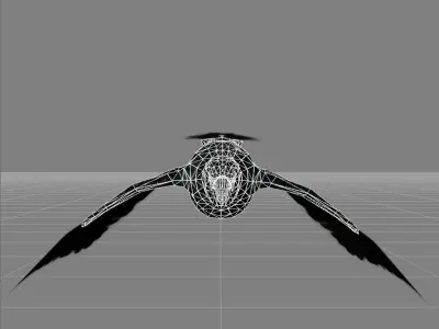 crow v1 animal Low-poly 3D model