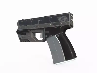 Future sci-fi handgun 3D model