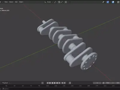 crankshaft  Low-poly 3D model