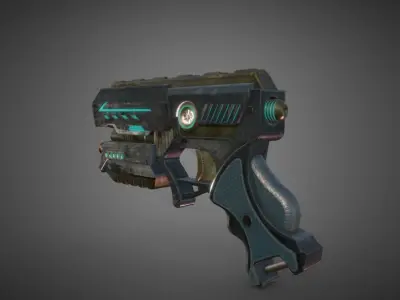 Gun 0088 Low-poly 3D model