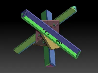 Hedgehog Anti Tank 3D print model buy