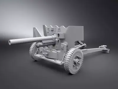 QF6 Pounder Scale model  3D print model