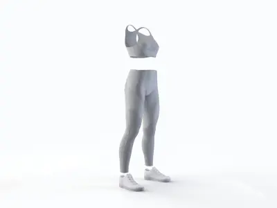 Workout Clothing for Female 3D model