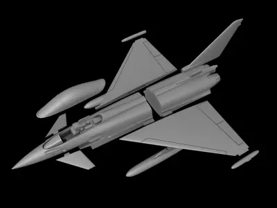 EUROFIGHTER TYPHOON SCALE 1-72 3D PRINT READY STL FILES 3D print model