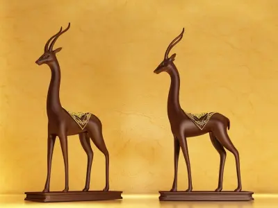 deer hunting wildlife elk stag buck antler hunt doe wild  3D model