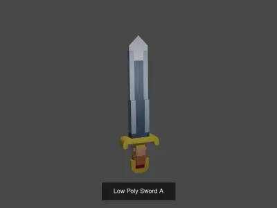 Low poly collection sword 3D Model Pack
