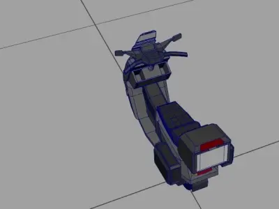 Scooter Lo Poly Low-poly 3D model