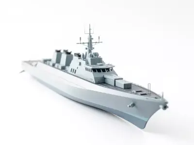 Modern Naval Warship model pack Low-poly 3D model